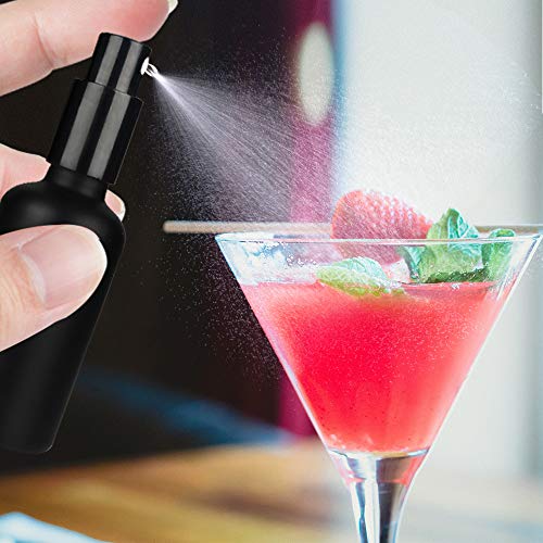 Glass Spray Bottle - 1.7oz/50ml,Perfume Atomizer Spray Bottle,Martini Vermouth Sprayer for Cocktail,Empty Portable Perfume Spray Bottle