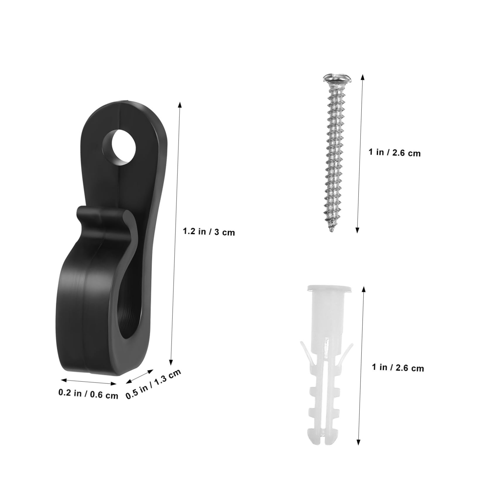 DOITOOL 20pcs Screw Hooks for Outdoor String Lights Planter Hooks and Home Organization Durable Material for Patios Yards Bedrooms and More