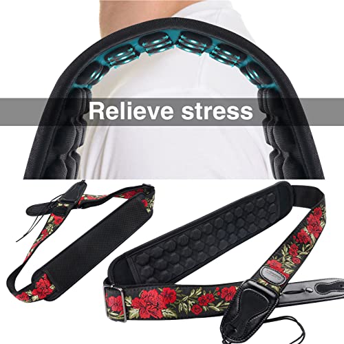 Lekato Air Cushion Strap Pad For Guitar Strap, Shoulder Strap Pad Detachable Within 2.7" Width - Decompression Shoulder Strap Padded Suitable For Computer Bag,Camera,Duffel, Guitar, Backpacks #TOP2