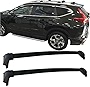 FREEMOTOR802 Compatible with 2017-2022 Honda CRV Cross Bar, OE Style Unpainted Black Aluminum&Rubber Top Roof Rack