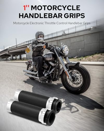 Image of Benlari Motorcycle Handlebar Grips Electronic Throttle Control Motorcycle Hand Grips Fits for Harley 2016-2017 FXDLS /2016-2024 Softail /2011-2012 FLSTSE /'14-'15 FLSTNSE /2013-2014 FXSBSE /'16-'17 FXSE