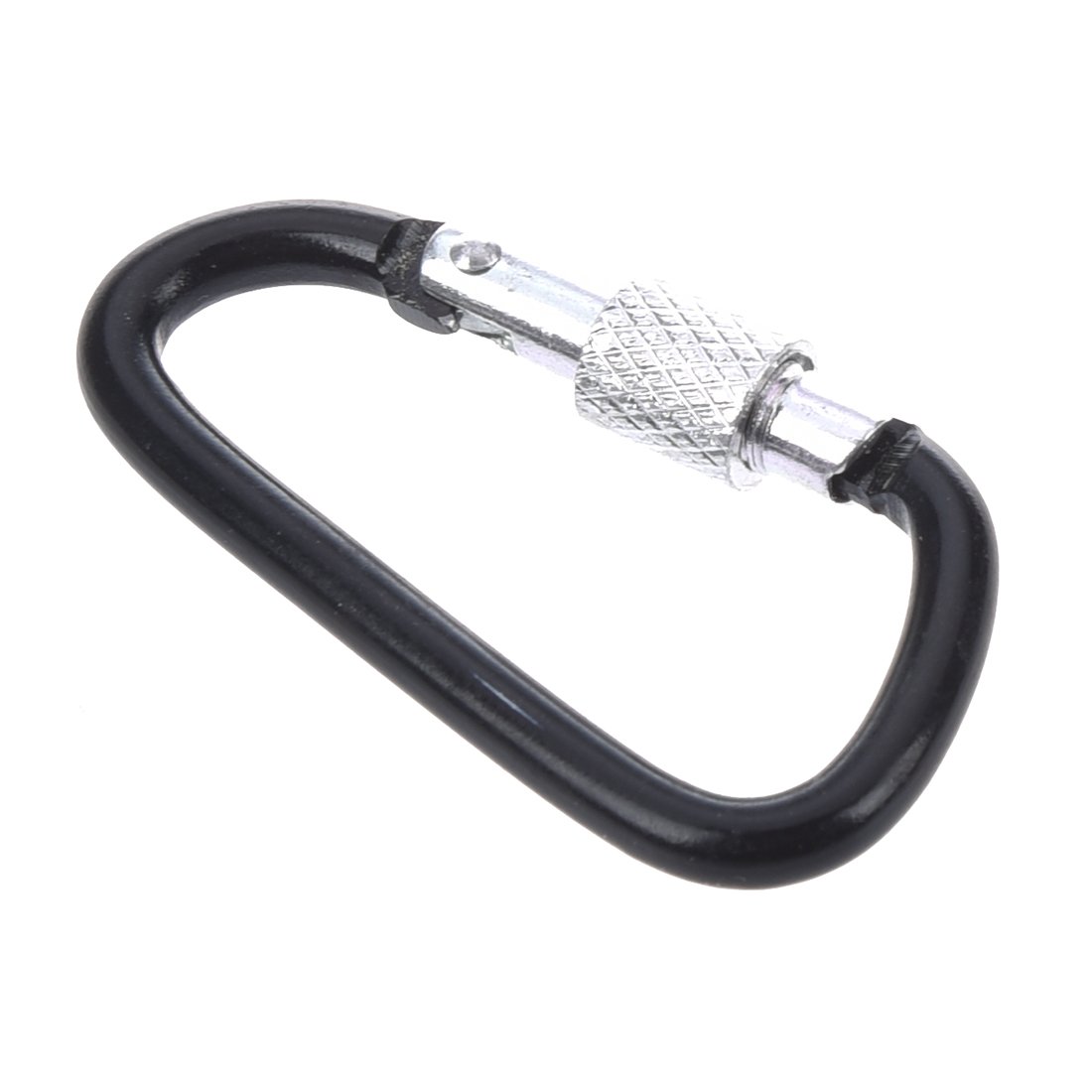 ArinkO Conector de Gancho de mosquetón en Forma de D Negro para Escalada - Paquete de 10