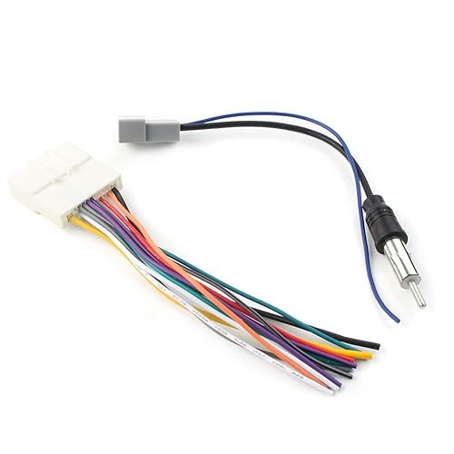 GZYF Arnés de cableado estéreo de 20 pines para automóvil + adaptador de antena combo para 370Z 2009-2011, para Altima 2007-2013, para Armada