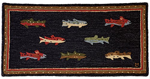Tapete de Lana con Diseño de Trucha 60x120 cm miniatura 1