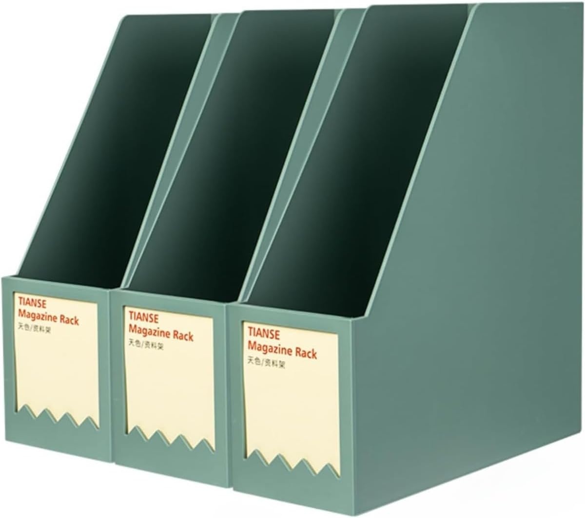 WhiteForest ファイルスタンド a4 ファイルボックス 仕切り分け 3連 新聞/雑誌/書類収納ボックス マガジンラック プ