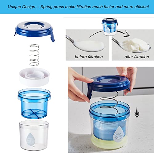 Greek Yogurt Strainer Maker - Yogurt Cheese Maker Machine - Juice Food Nut Milk Strainer Filter - Curd Maker - Kitchen Gadgets Accessories Tools