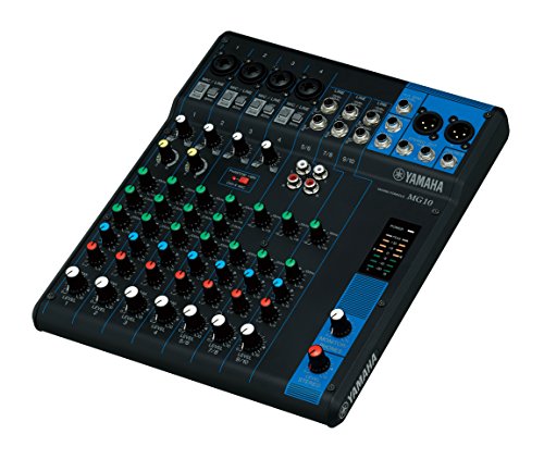 Image of Yamaha MG10 10-Input Stereo Mixer, XLR Connectivity, Black