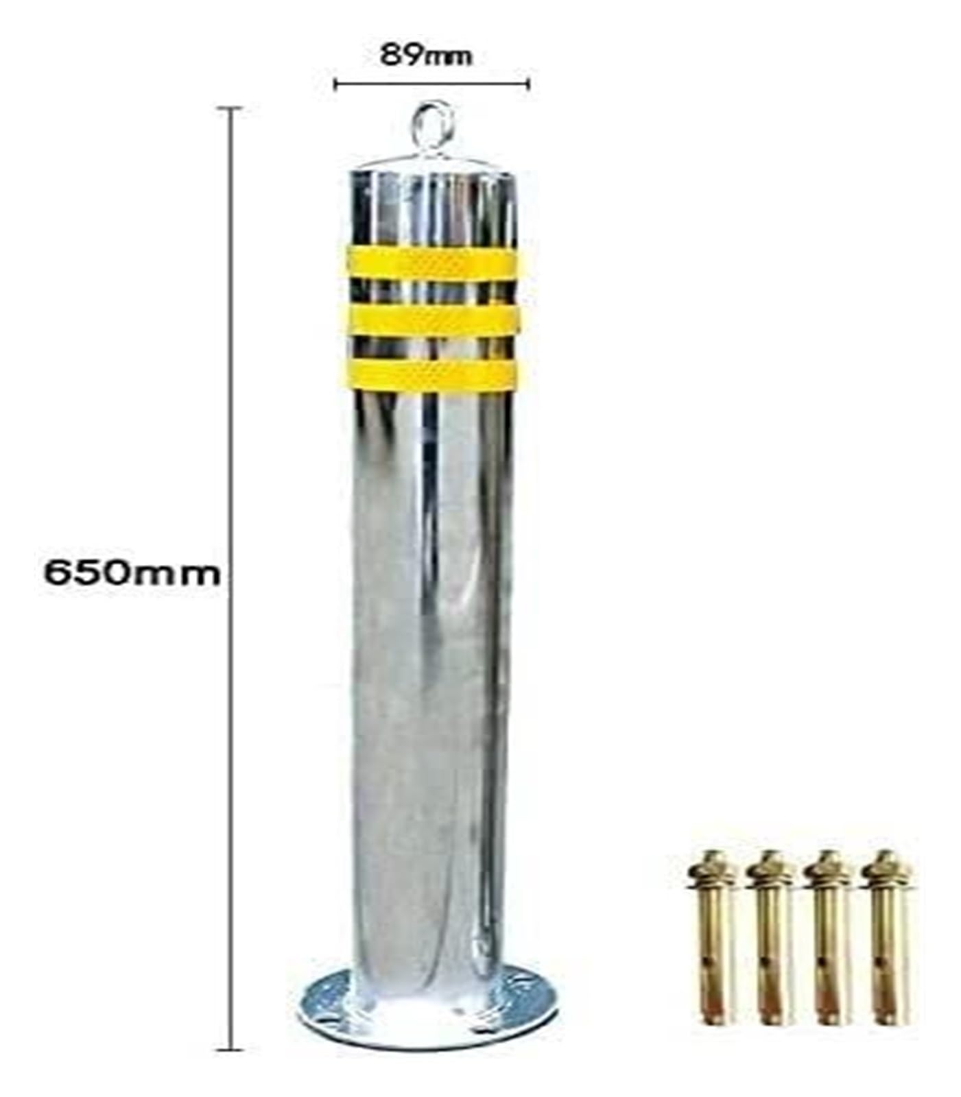 Générique Barrières de stationnement Robustes en Acier Inoxydable (Lot de 2) - Bornes durables pour garages et parkings - Cônes de sécurité pour Usage Commercial et résid