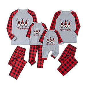 JIANGML Pyjama Noel Famille Pyjamas Manches Longues Pyjama De Noel Homme Femme Enfant Fille GarçOn BéBé VêTement De Nuit Manches Longues Top Et Pantalon Ensemble Famille Sleepwear