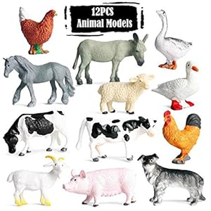 Animal Action Figures Model Toy Set Realistische Farm Animals Wilde dieren Educational weten Cognitive Speelgoed – Farm…
