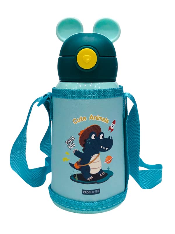 Toyify Kids Thermos Water Bottle Green, 550 ML Thermos Water Bottle