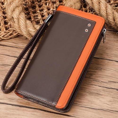 Genuine Leather Elegant Durable Vintage Long Wallet for Men Card Holder Phone Bag3