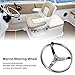 13.5in 3 Spoke 316 Stainless Steel Yacht Steering Wheel, Weather and Rustproof, with 5/8in ‑18 Nut Turning Knob, Fits Standard 3/4in Tapered Shaft Helms