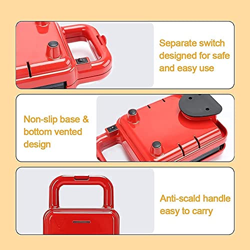 Waffeleisen für klassische Waffeln, IVEOPPE Mini Waffeleisen mit Antihaftbeschichtung, Waffle Maker für Haushalts… – Bild 4