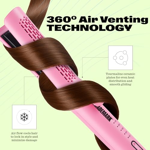 Plancha de pelo 2 en 1 con placas cerámicas y turmalina rosa miniatura 2