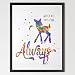 Dignovel Studios 8X10 Harry Potter Always Inspired Watercolor illustration Art Print Harry Potter Poster Friendship Quote Nursery decor Kids Art N335
