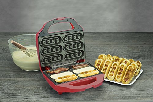 Smart Planet BNB-1BW Bacon Nation Bacon Waffle Maker, Red