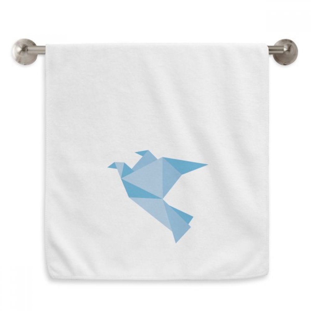Serviette Origami Résumé Bleu Pigeon blanche douce essuie-mains et débarbouillette