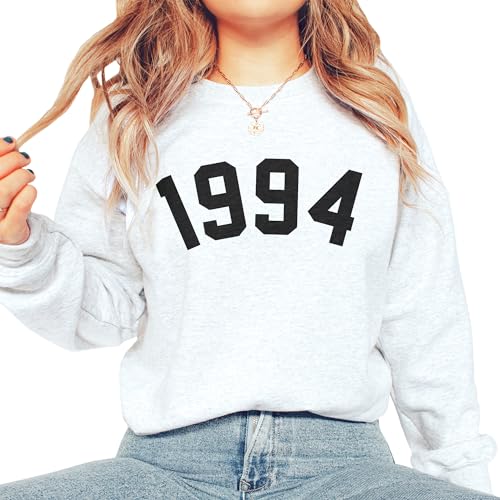 1994 Sweatshirt, 30th Birthday Gift, Birthday Gift For Women, 1994 Birth Year, 30 Years Number Shirt, Unisex Birthday Crewneck Sweatshirt2