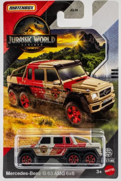 Hot Wheels Matchbox Jurassic World Rebirth Mercedes-Benz G 63 AMG 6x6, Die Cast, 1:64 Scale