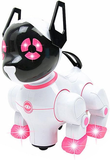 Ranibow Chara Smart Dancing Robot Dog Toy- with Flashing Lights, Sounds and Universal Wheel –Best Gifts for Kids, Children, Girls and Boys (Pink)