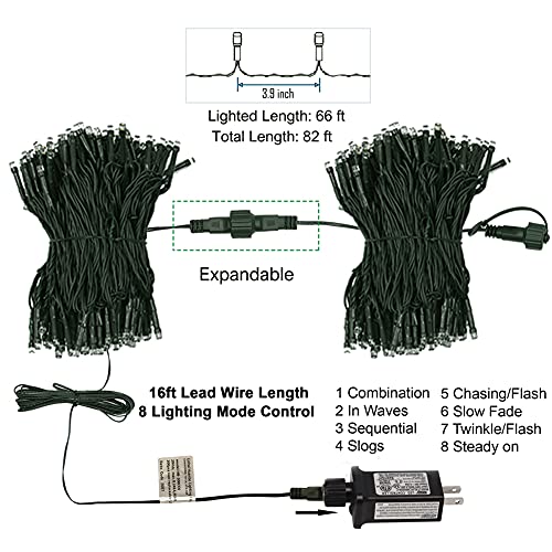 Home Lighting 200 Led 66Ft Fairy String Lights, July 4Th Patriotic Light With 8 Lighting Modes, Mini Lights Plug In For Indoor Outdoor Independence Day Tree Holiday Party Decor thumb #6