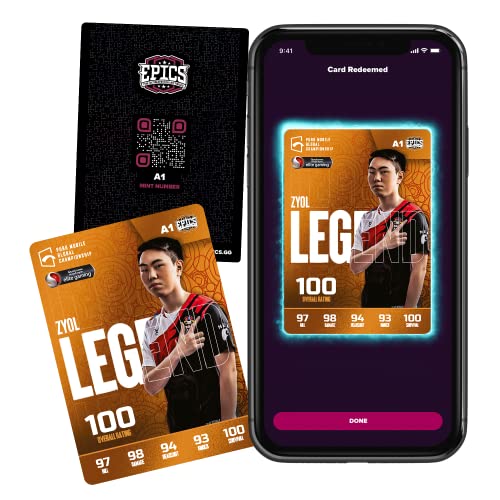 Epics Pubg Mobile Nft Hybrid Trading Cards - Box Of 50 Unique Trading Cards , Black #TOP5