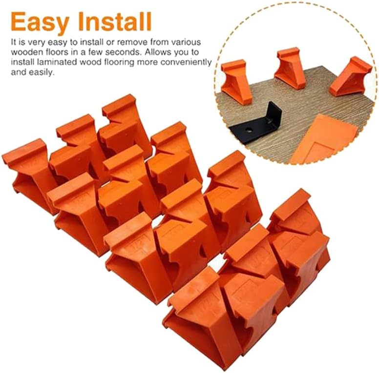 40Pcs Flooring Spacers,Laminate Wood Flooring Tools,Compatible with/Vinyl Plank,Hardwood Floating Floor Installation Etc - (Color: red)