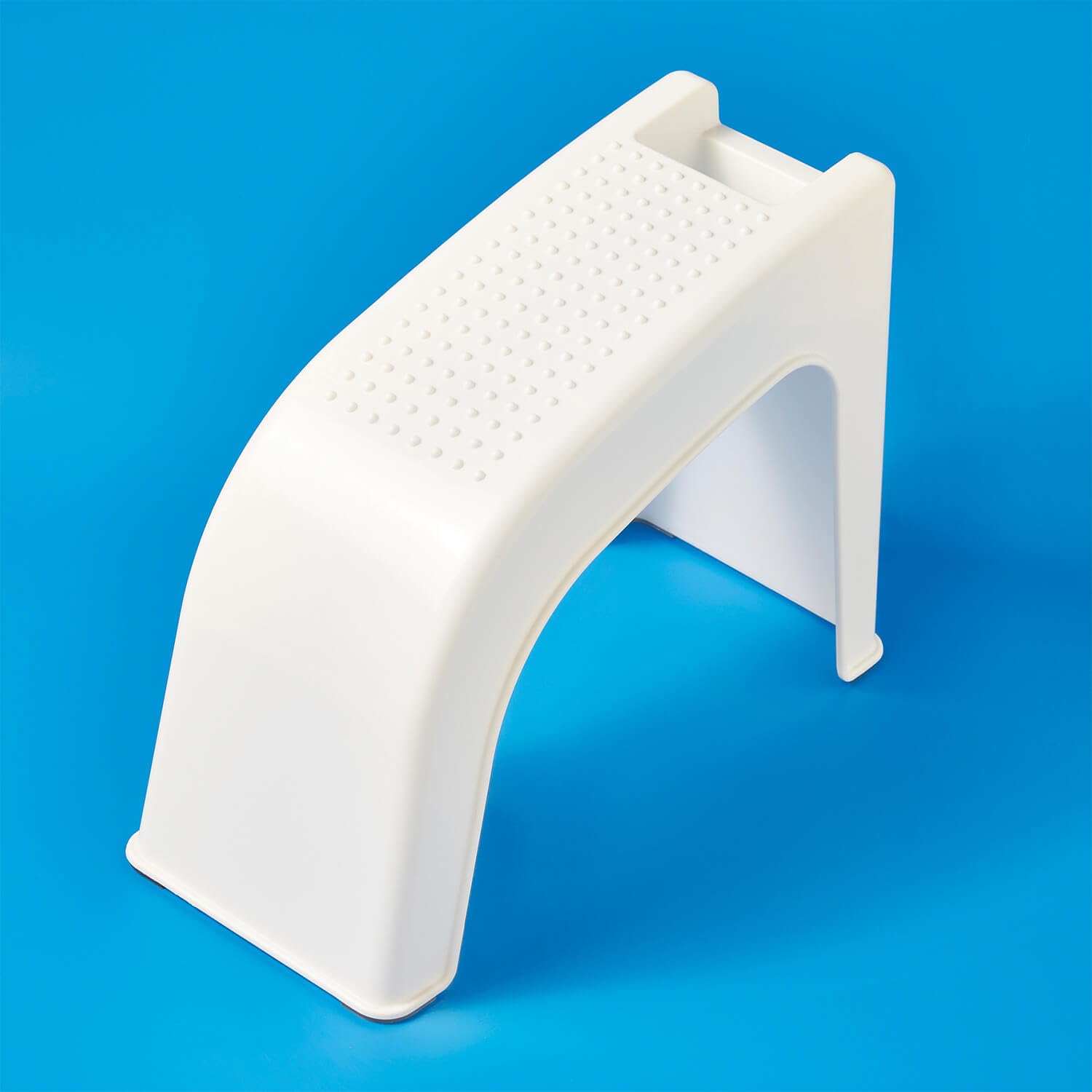 Coopers of Stortford - Chiropody Stool with Storage - Slanted Design for Easy-to-Reach Feet - Footcare Stool with Anti-Skid Base, Lightweight and Sturdy, Ideal for Shower Use