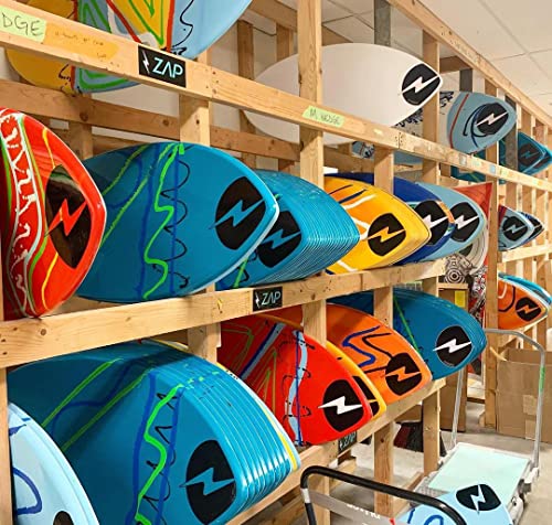 Zap Skimboards - Classic Series Wedge Medium Skimboard 45" (1/2" Thick) - Assorted Colors - Continuous Core With E-Glass Wrap, Polyester Resin, And Tuffcoat Gloss Finish #TOP4