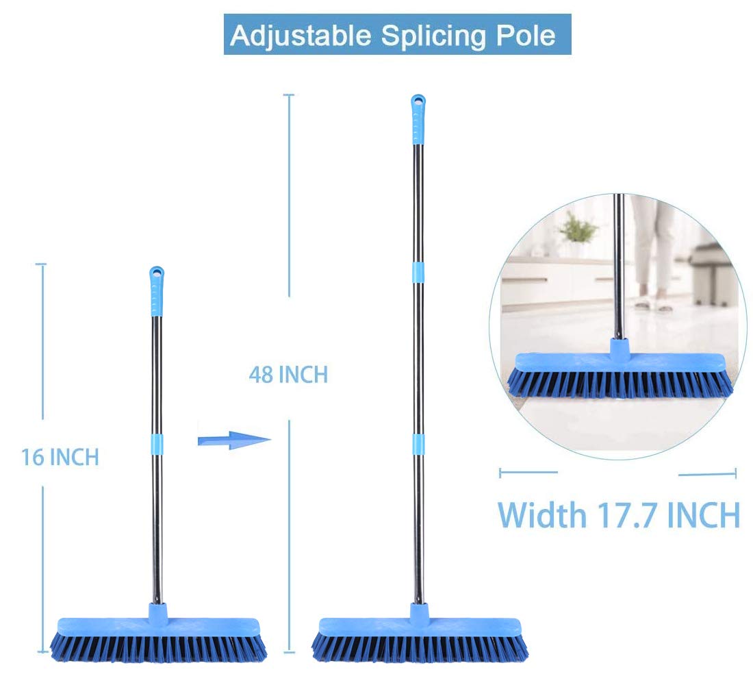 Buy YONILL Outdoor Push Broom, 48" Scrub Deck Brush for Scrubbing