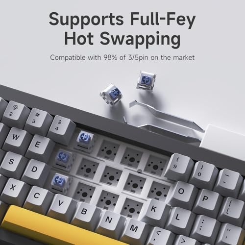 Image of NACODEX Mechanical Gaming Keyboard (Back Gray Yellow)