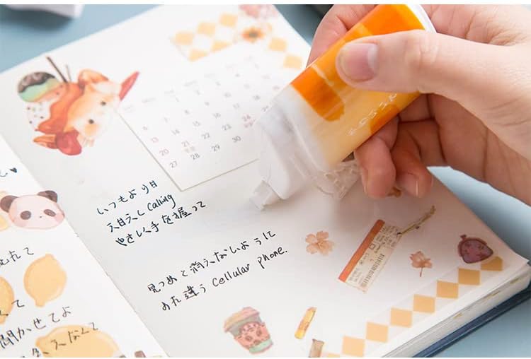 Miniatura 7 de 4 cintas estéticas blancas en forma de pata de gato Kawaii cintas correctoras Cutecore papelería escolar suministros de oficina