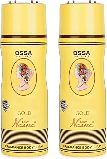 Ossa Gold Naina Body Spray Deodorant For Men And Women, 2x 200ML With Musk, Floral And Ambery Long Lasting Fragrance | Pre... Price In India
