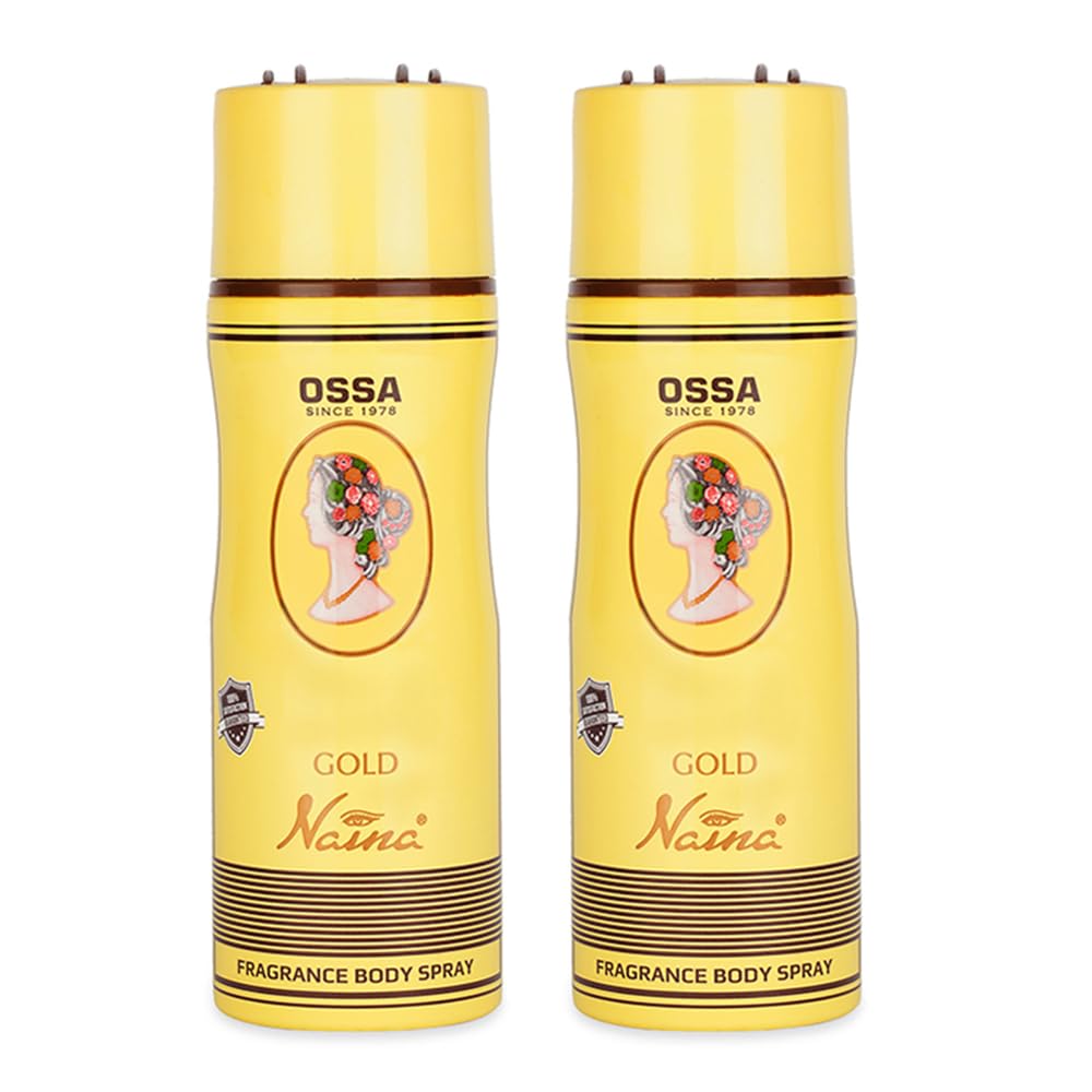 Ossa Gold Naina Body Spray Deodorant For Men And Women, 2x 200ML With Musk, Floral And Ambery Long Lasting Fragrance | Pre... - Review, Price and Buying Guide