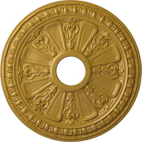 Image of Ekena Millwork CM18RAIGS Raymond Ceiling Medallion, Iridescent Gold