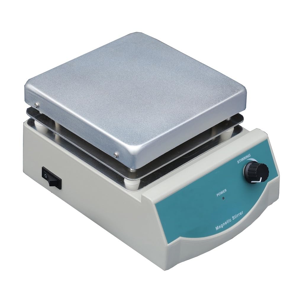 SH-3B 5L Magnetic Stirrer, 100-2000rpm, 17x17cm Aluminum Plate, 500W, 12 Hour Run Time - Laboratory Stirrers for Chemistry, Industry, and University Labs