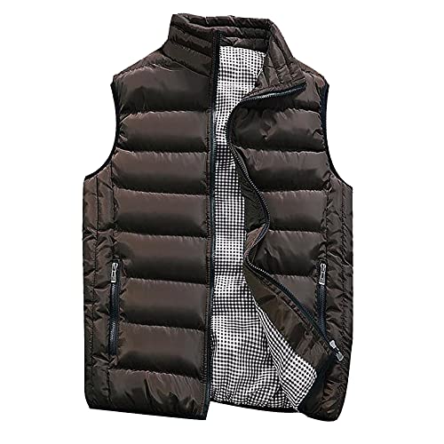 RTRDE Men's Winter Vest Outdoor Casual Stand Collar Padded Vest Coats Puffer Packable, M-5XL3
