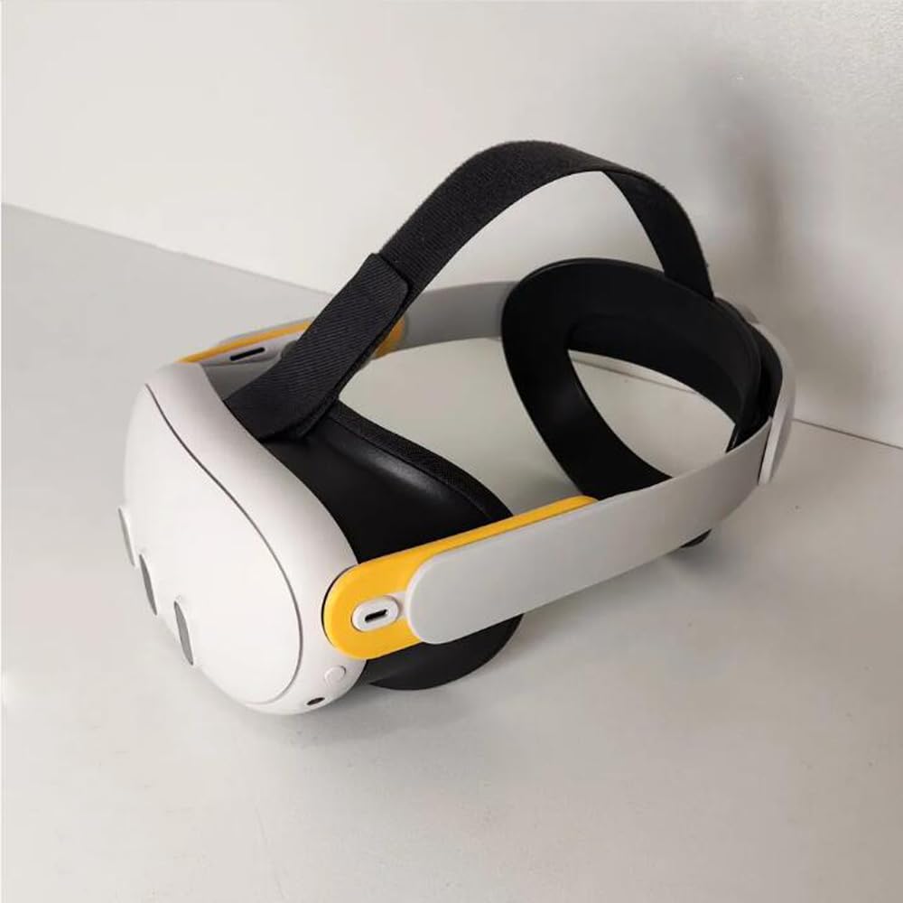 2 adattatori per la testa Meta Quest 3, per Quest 2, cinghia per la testa, connessione a Quest 3, accessori per la testa stampati in 3D (Whlte)
