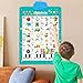 Talking Poster - Wall Chart English Learning Toy, Interactive Paper Poster, Music and Game Activity | Classroom Preschool Daycare Kindergarten Home Nursery Playroom Educational Early Learning Kids Gif