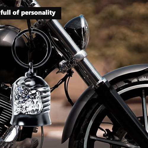 Image of Motorcycle for Bells - Motorcycle Angel Bell for Men Women,Bell Biker Accessory,Guard Riding Safety (Black)