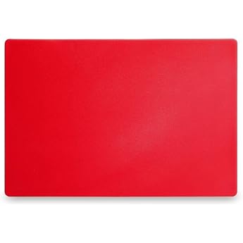 HENDI Chopping Boards HACCP Can be Used on Both Sides Smooth Minimises Dulling of Knives 450 x 300 x H 13 mm HDPE Plastic Red