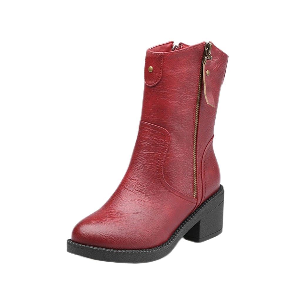 Bottes à talons hauts en velours chaud et épais - Taille 36,5 - 3