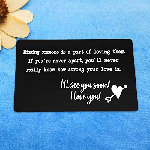 Engraved Metal Wallet Card for Boyfriend Best Friends Long Distance Relationship Gift Valentines Day Gifts for Men Women Christmas Birthday Graduation Gift Military Soldier Deployment Gift Truck Gifts4