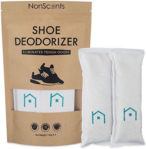 NonScents Shoe Deodorizer (2-Pack) - Odor Eliminator, Freshener for Sneakers, Gym Bags, and Lockers