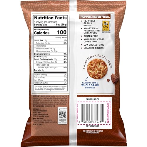 Image of Quaker Rice Crisps, Gluten Free, Chocolate, 0.91 Oz, 30 Count