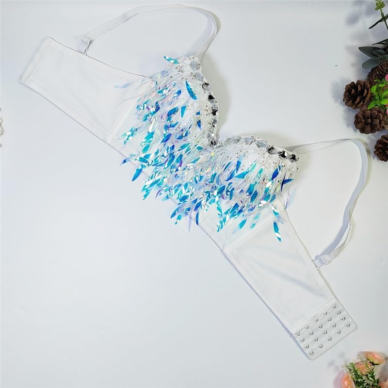 French Body Shaping Tube top Backless Glitter Bra