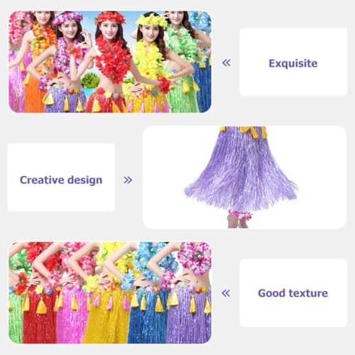Set de Guirnalda y Falda Hawaiana Púrpura para Fiestas y Regalo 3
