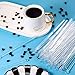 SKEMIX Quality Cater Pack of 100 Clear Swizzle Sticks Drink Stir Plastic Stick Cocktail Stirrers Durable Ideal for Bar and Hotel Milk Coffee Ice Tea and other Beverages Lot Set