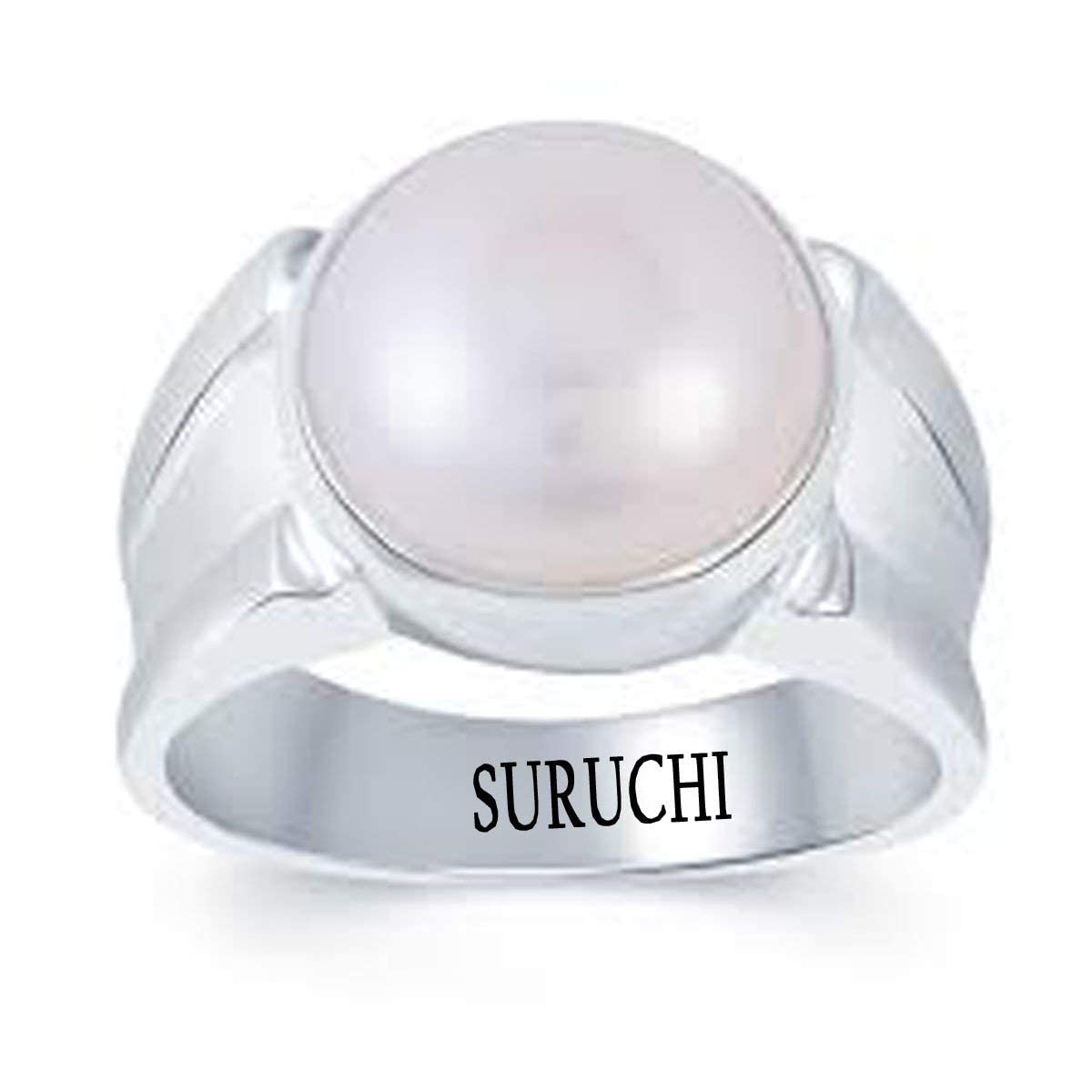 Suruchi Gems & Jewels Sterling Silver 4.25 Ratti or 4 Carat Pearl/Moti 925 Ring for Men & Women-AZN642524 (B08W9MWBKD) Amazon Price History, Amazon Price Tracker